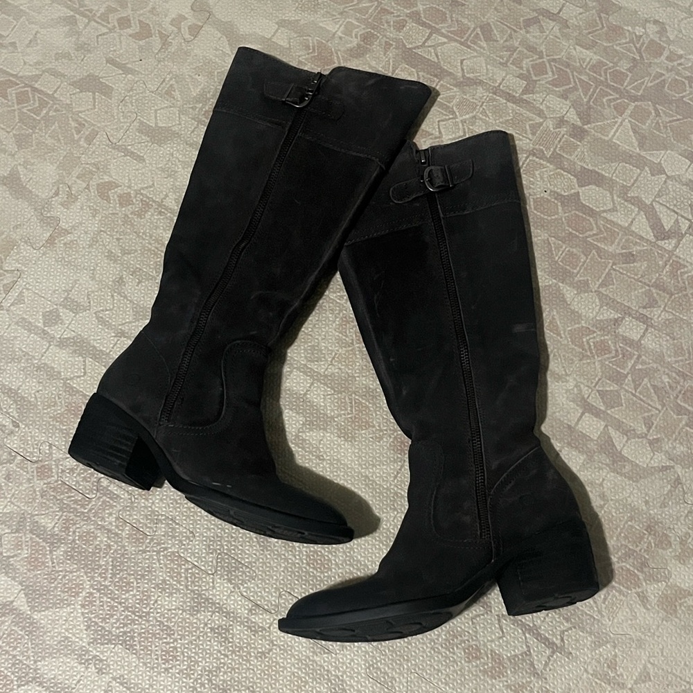 Grey Leather Riding Boots - Picture 2 of 6